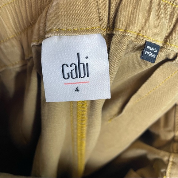 Cabi | Discovery Trouser Paperbag Tie Waist Chino Pants Tan Size 4 - Picture 11 of 15